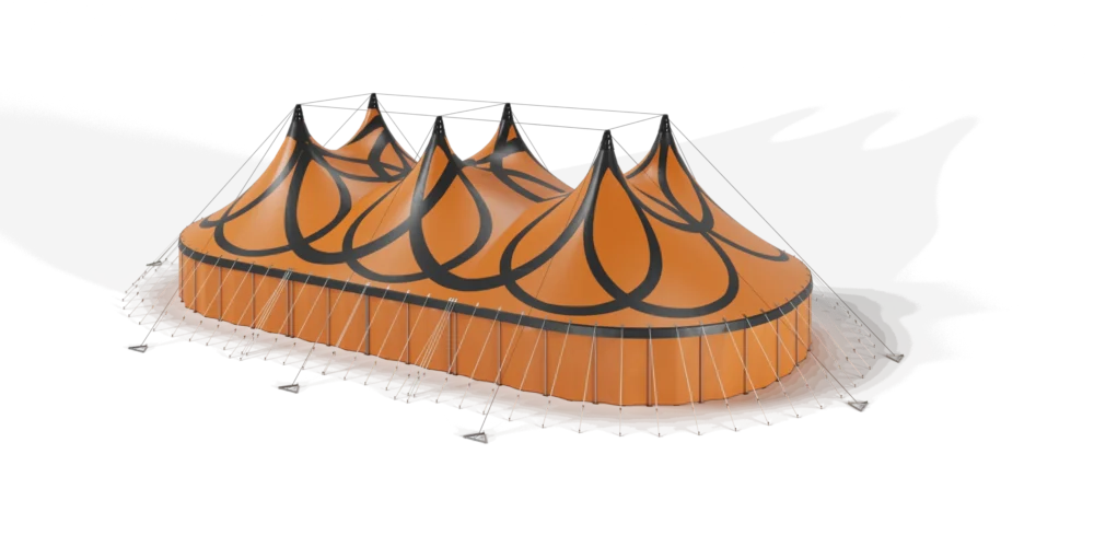 TopTents - BigTop - 22m - Colorado - Orange - Black