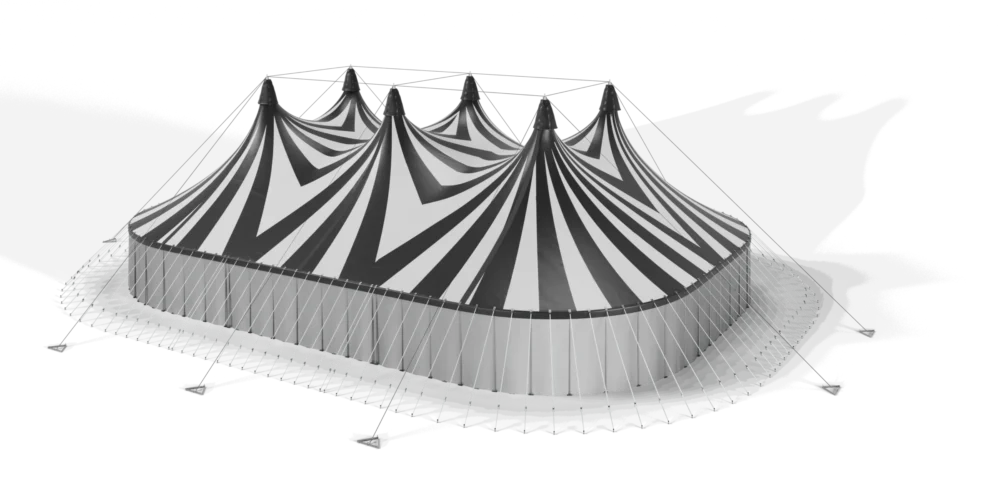 TopTents - BigTop - 30m Sirius Silver Black