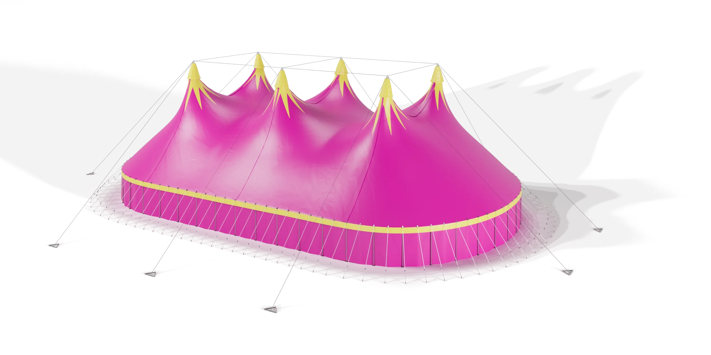TopTents - BigTop - 32m - Atlanta Pink Yellow
