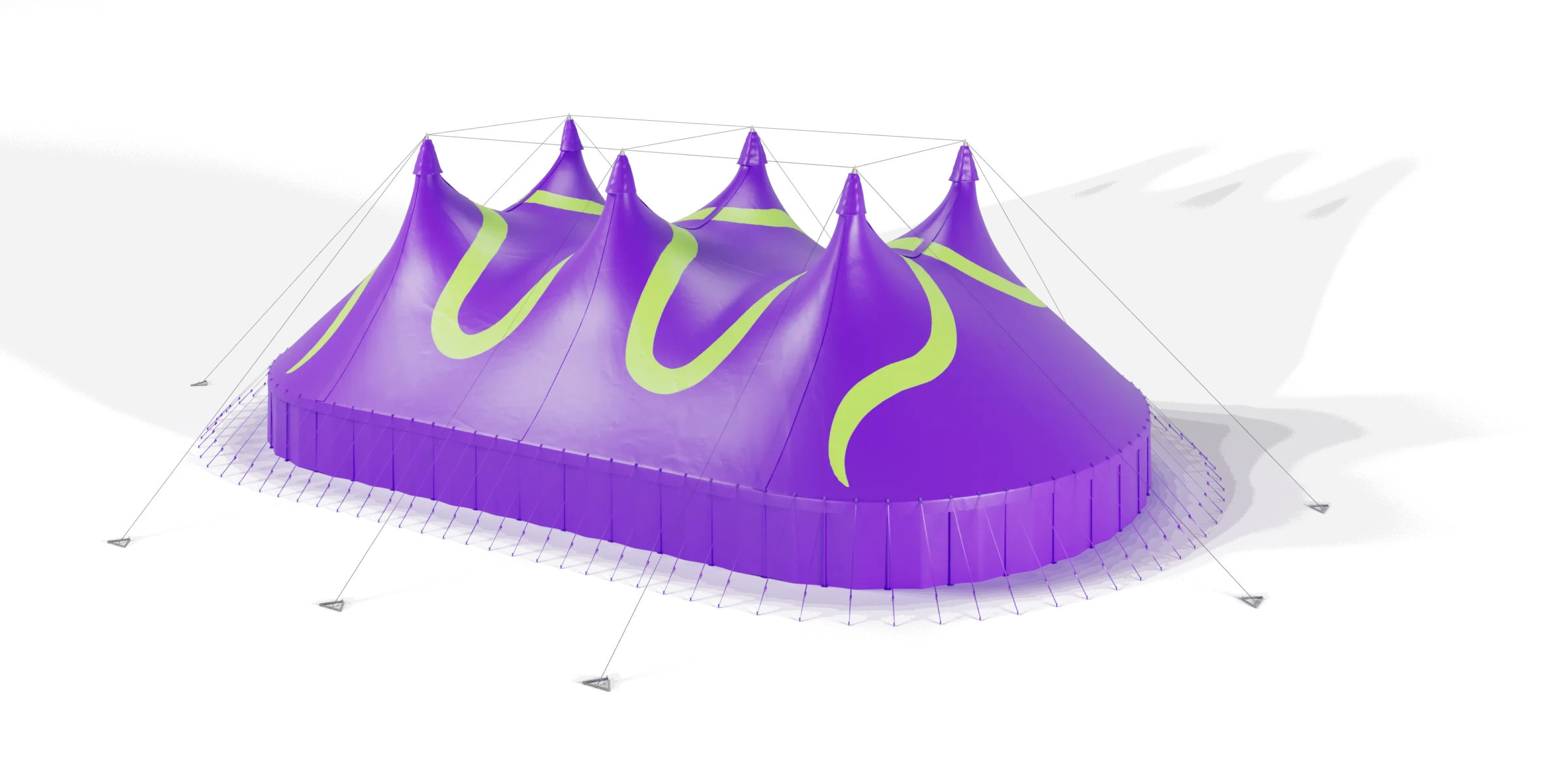 TopTents - BigTop - 32m Atlanta Purple Green