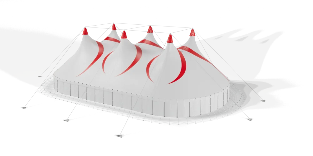 TopTents - BigTop - 32m - Atlanta - White - Red