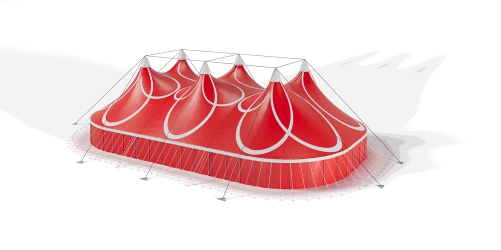 TopTents - BigTop - 32m Kansas Red White