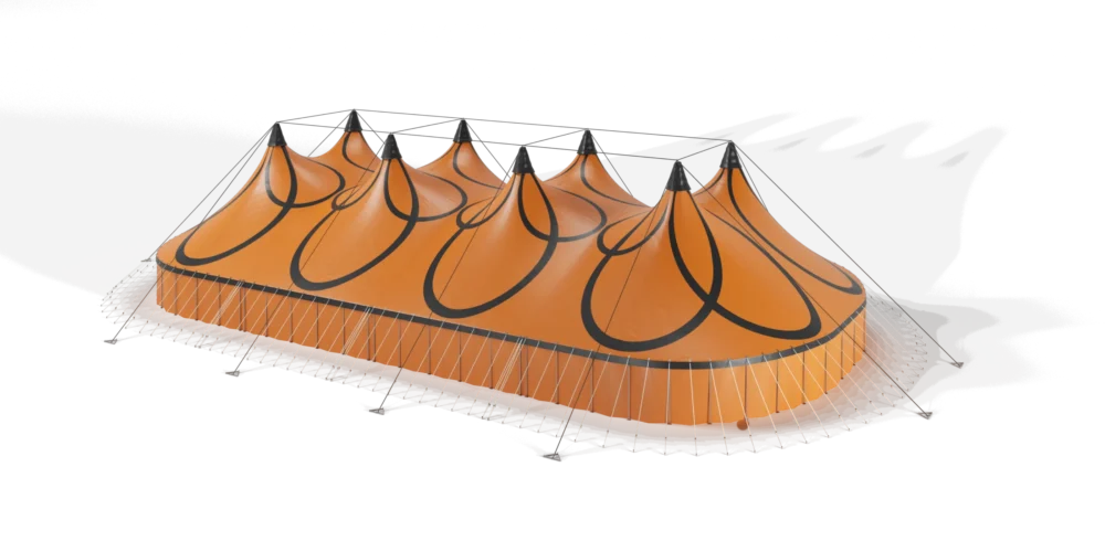 TopTents - BigTop - 36m Montana Orange Black