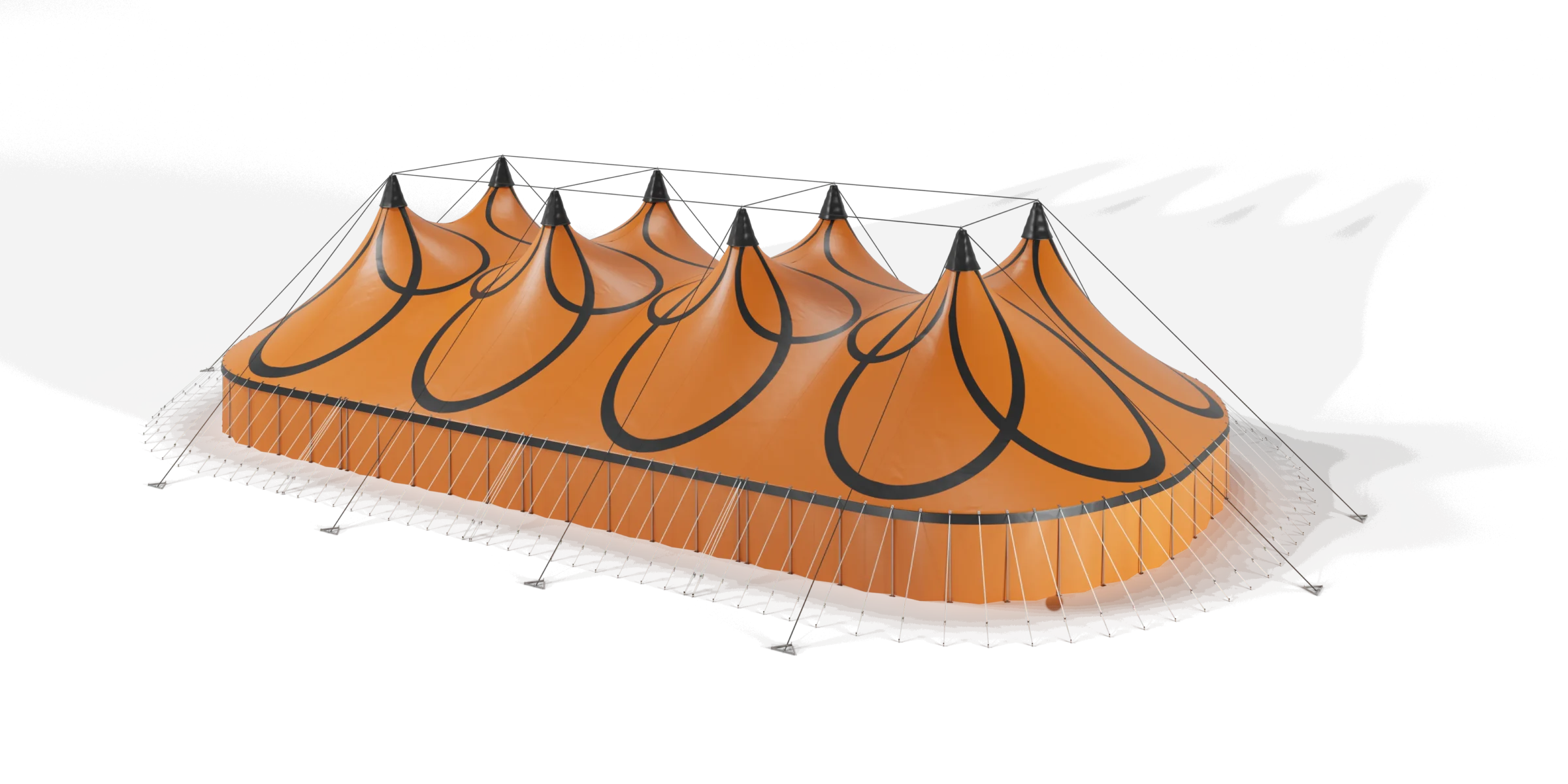 TopTents - BigTop - 36m Montana Orange Black