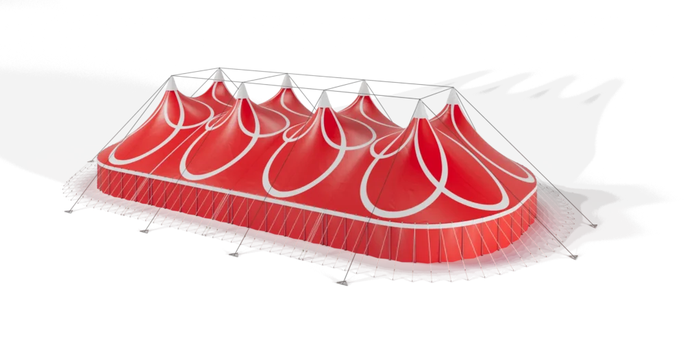 TopTents - BigTop - 36m Montana Red White