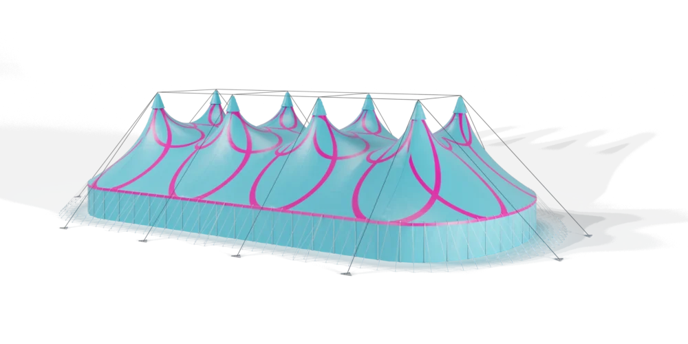 TopTents - BigTop - 36m Nevada Blue Pink