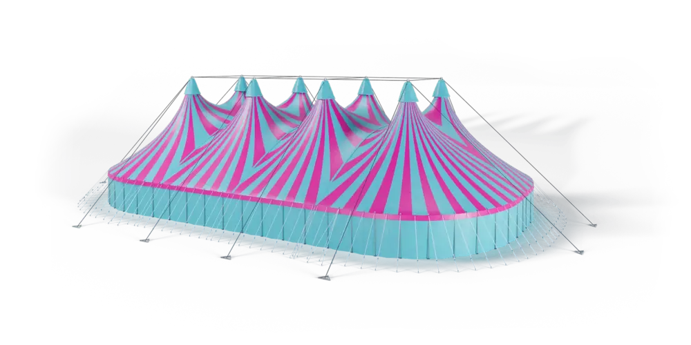 TopTents-BigTop-36m-PinkCalypso-Blue-Pink