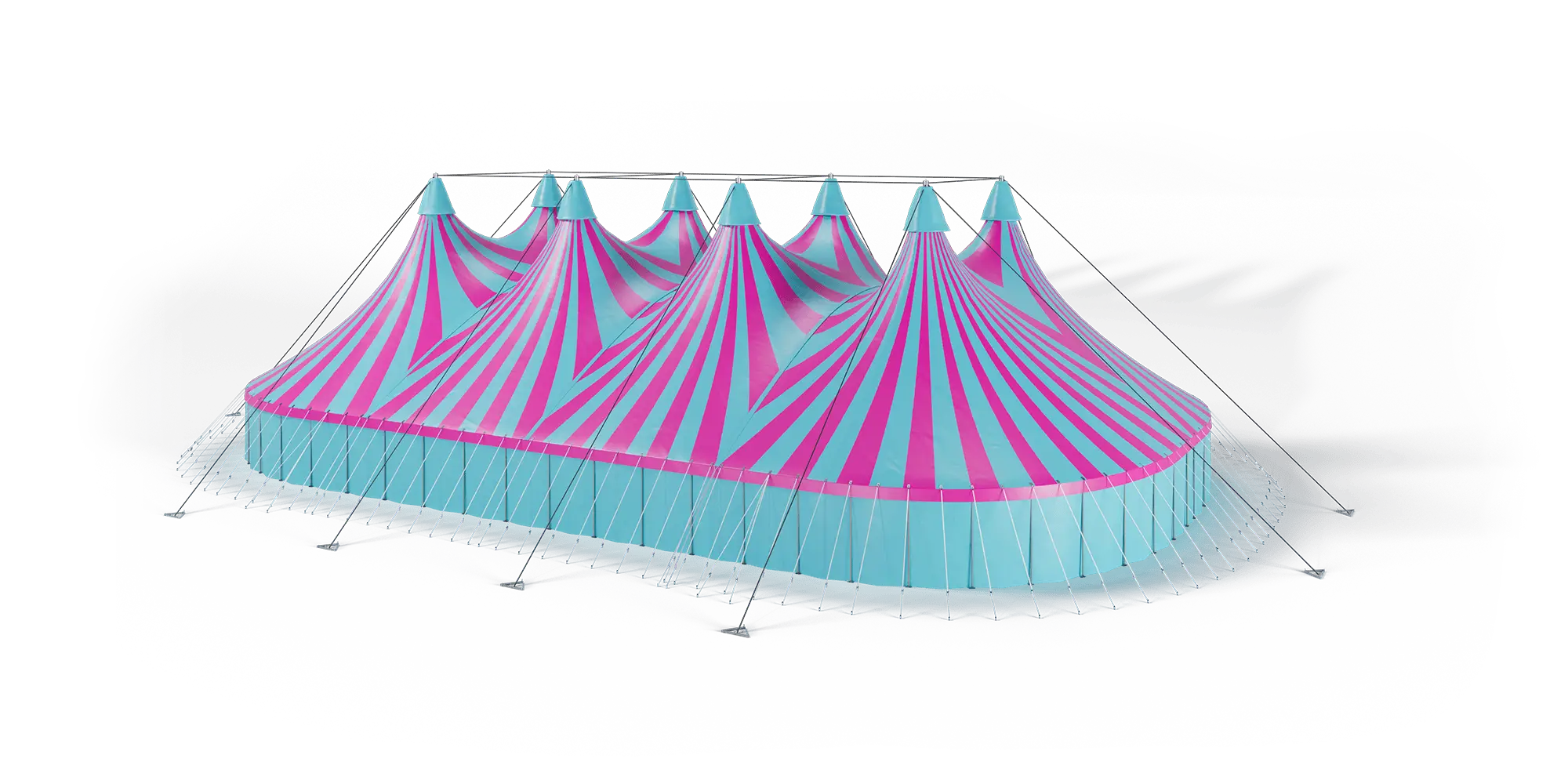 TopTents-BigTop-36m-PinkCalypso-Blue-Pink
