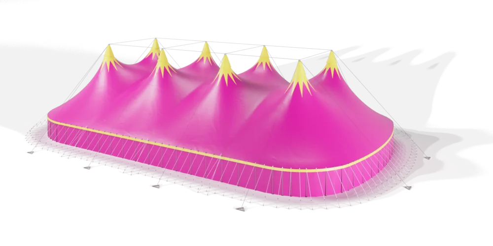 TopTents - BigTop - 40m Phoenix Pink Yellow