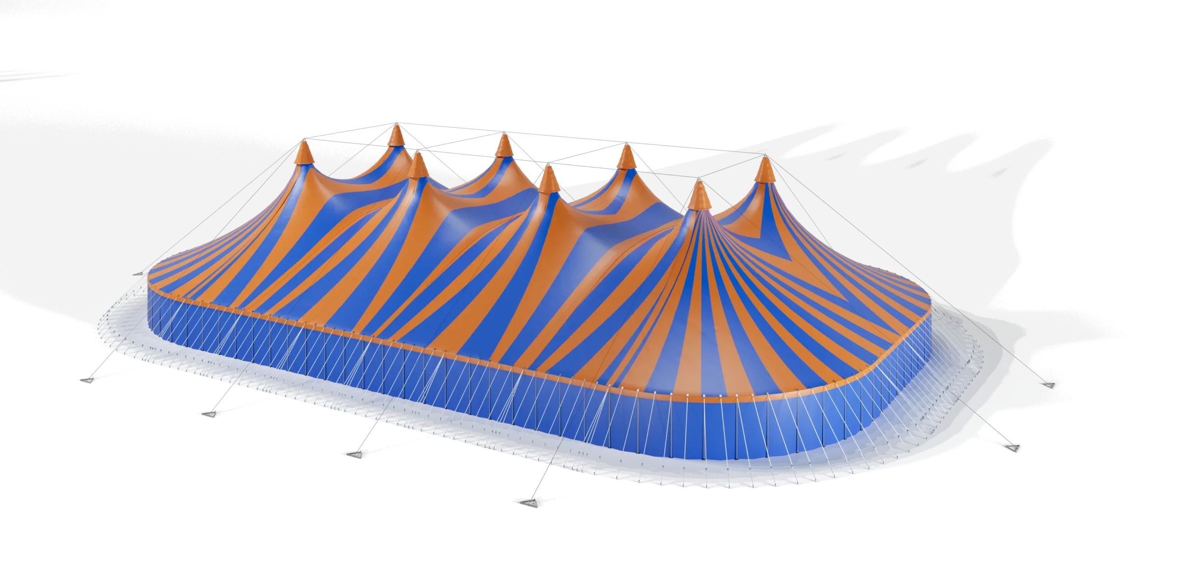 TopTents - BigTop - 45m Moonstar Blue Orange