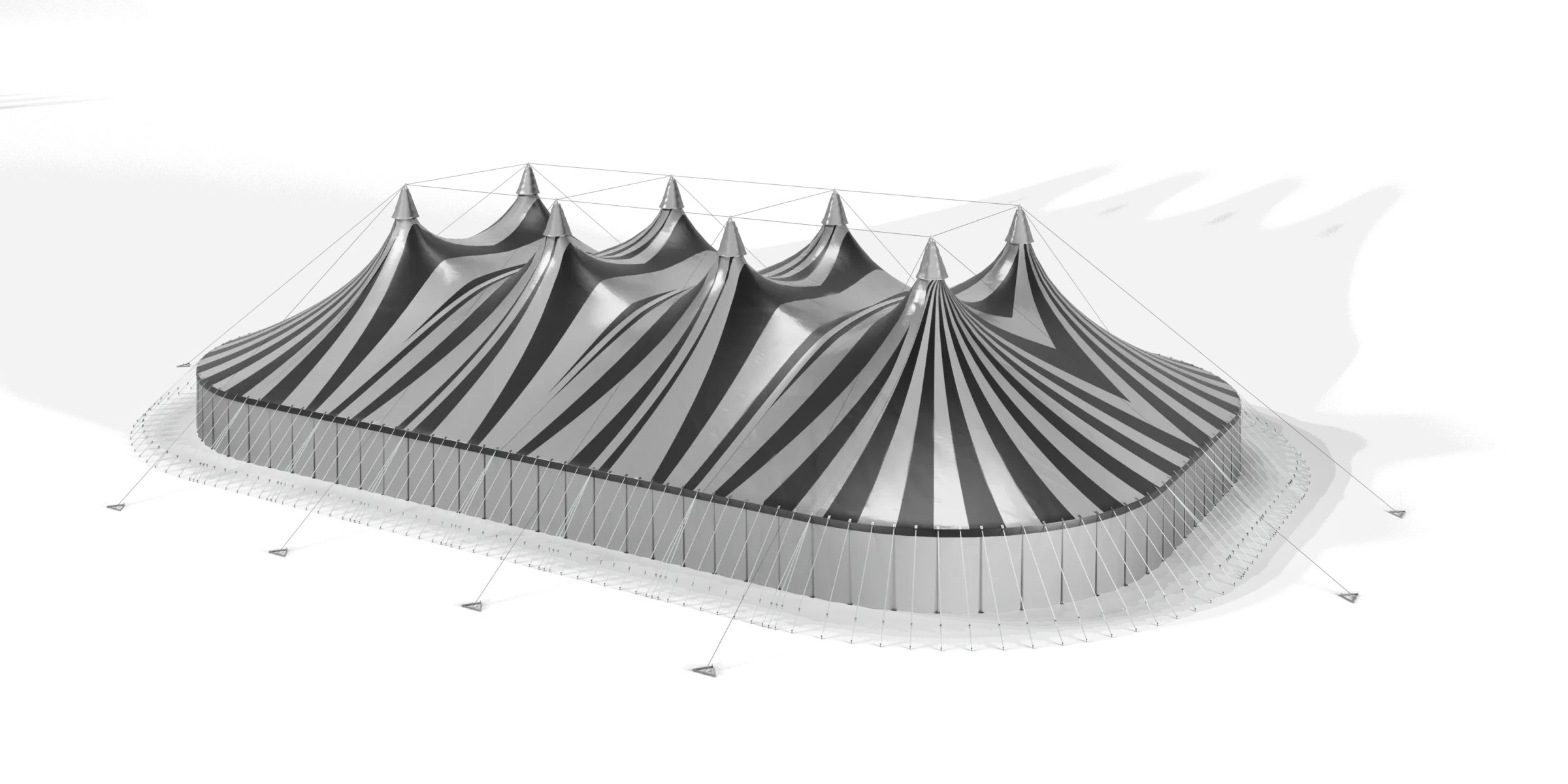 TopTents - BigTop - 45m Moonstar Silver Black