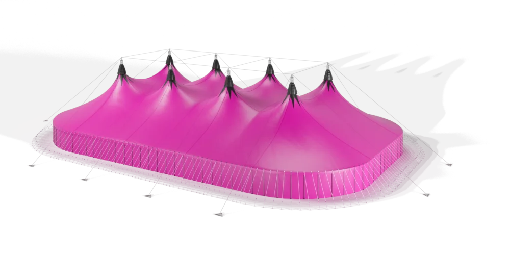 TopTents - BigTop - 48m PinkJupiter Pink Black