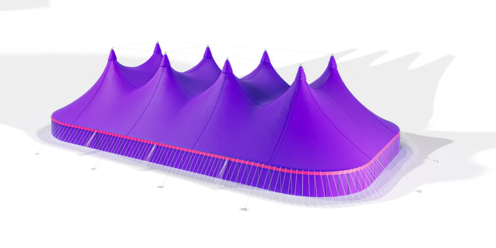 TopTents - BigTop - 50m Miami Purple