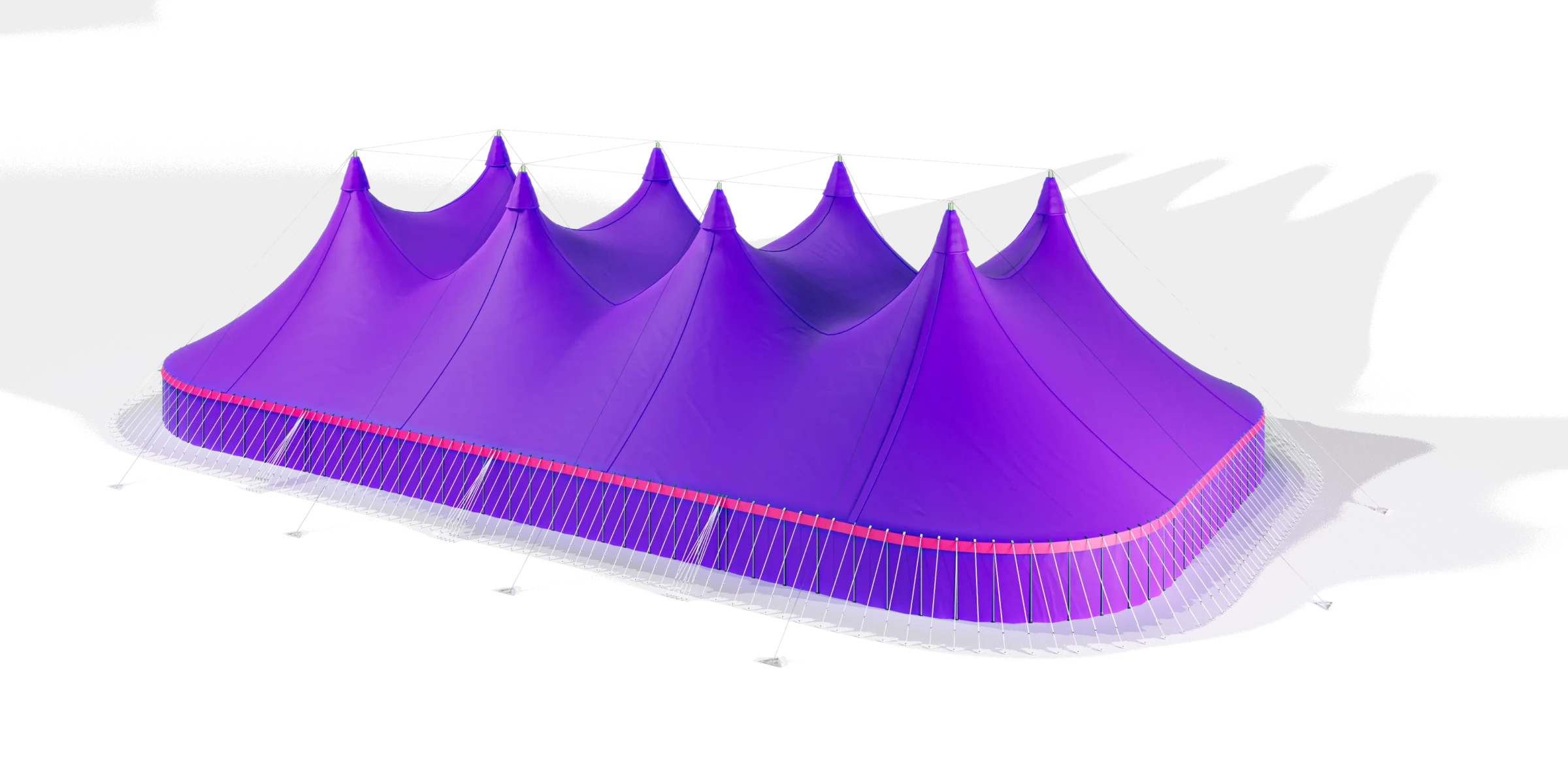 TopTents - BigTop - 50m Miami Purple