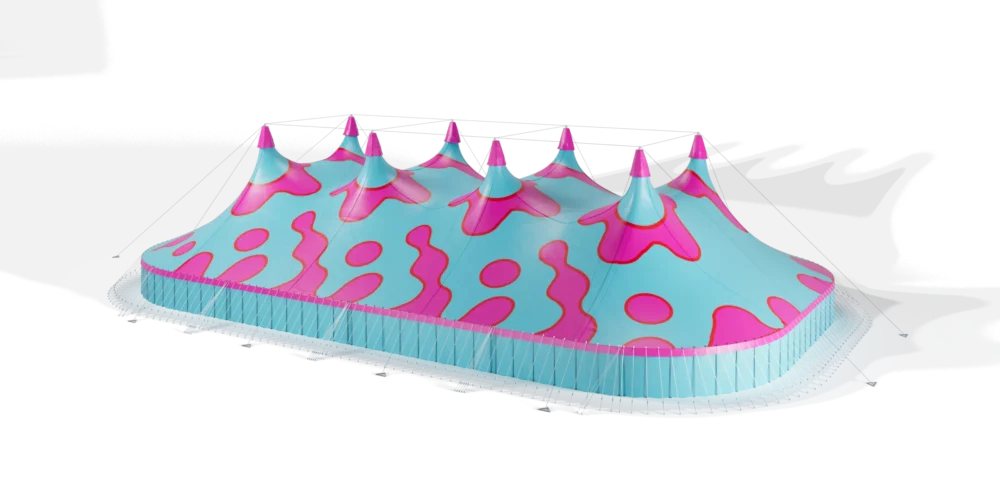 TopTents - BigTop - 54m NewPinkUniverse Blue Pink