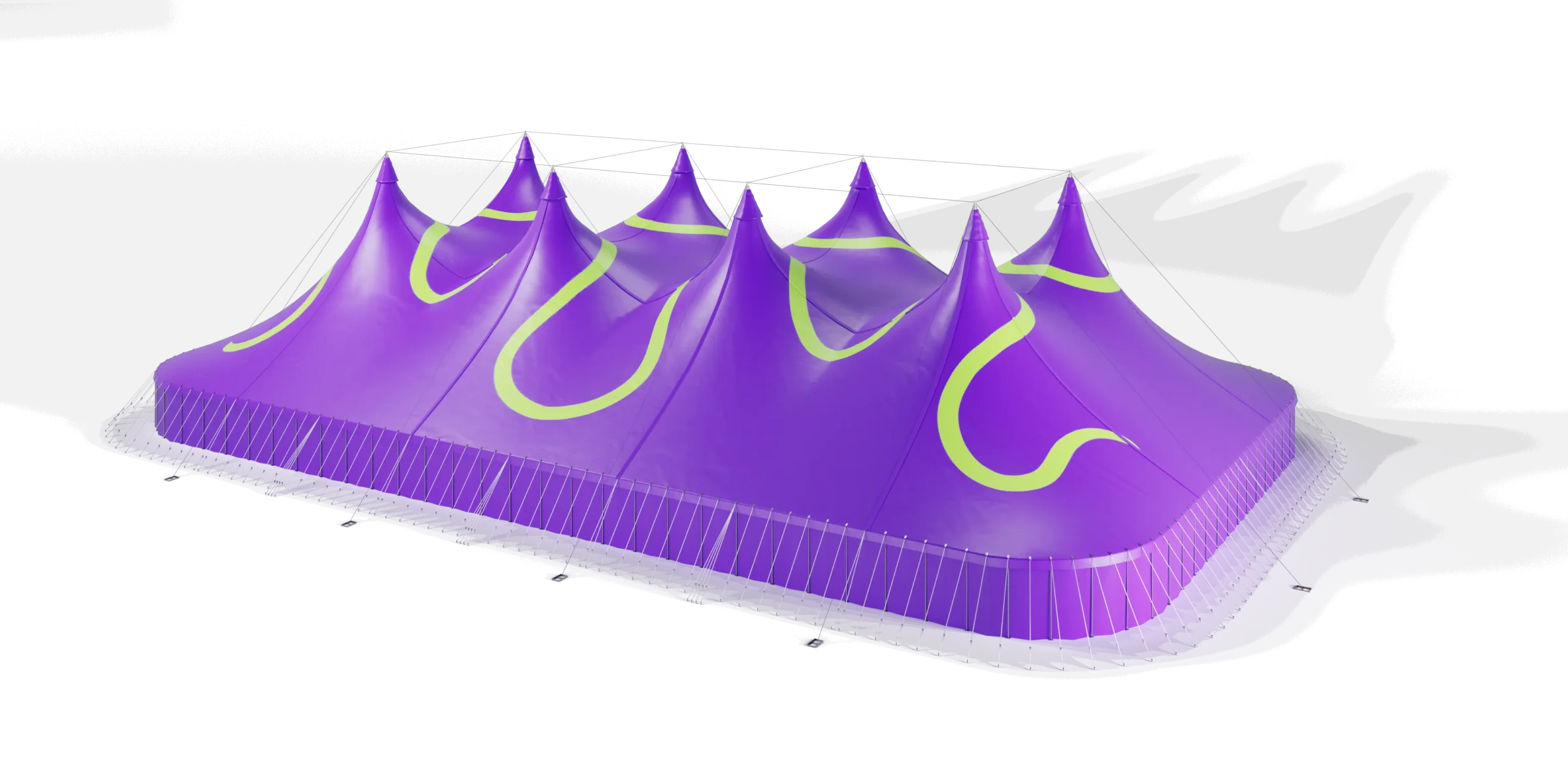 TopTents - BigTop - 55m Manhattan Purple Green