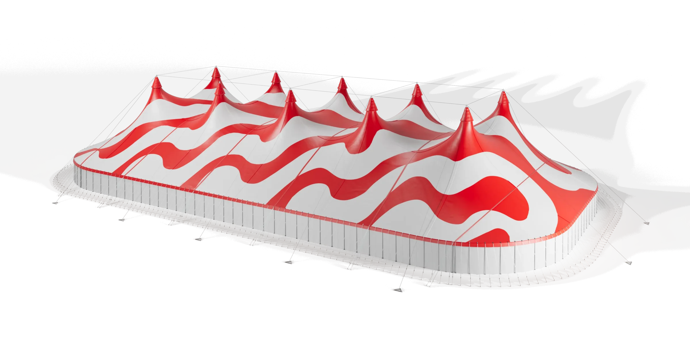 TopTents - BigTop - 60m Texas White Red