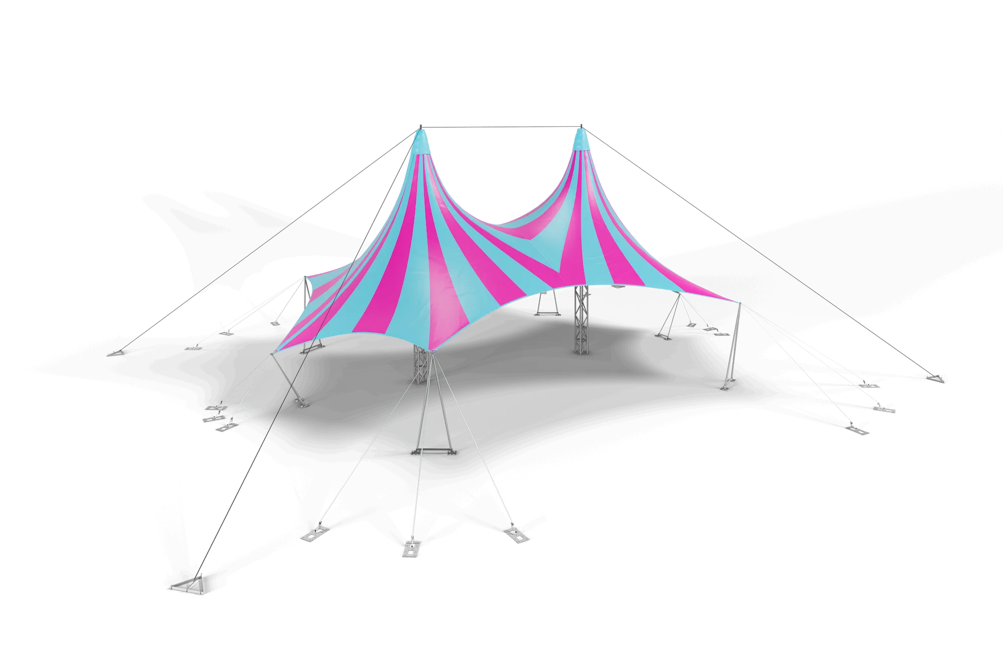 TopTents - Shelter 25x30m Blue Pink