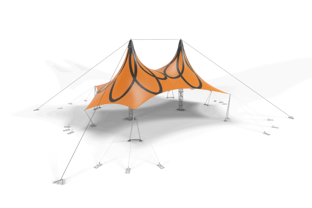 TopTents - Shelter 25x30m Orange Black