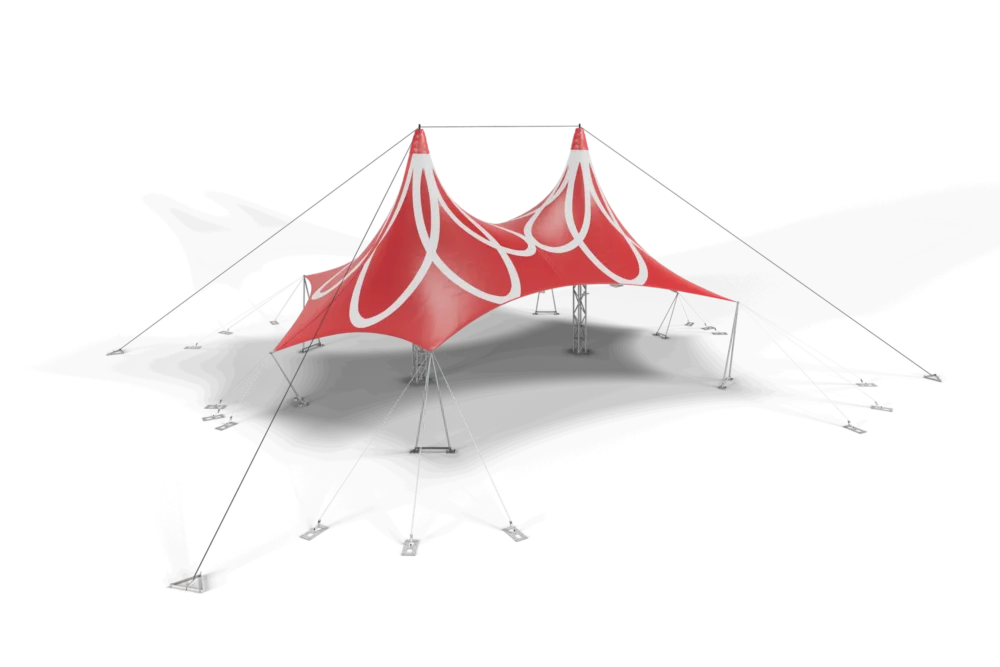 TopTents - Shelter 25x30m Red White