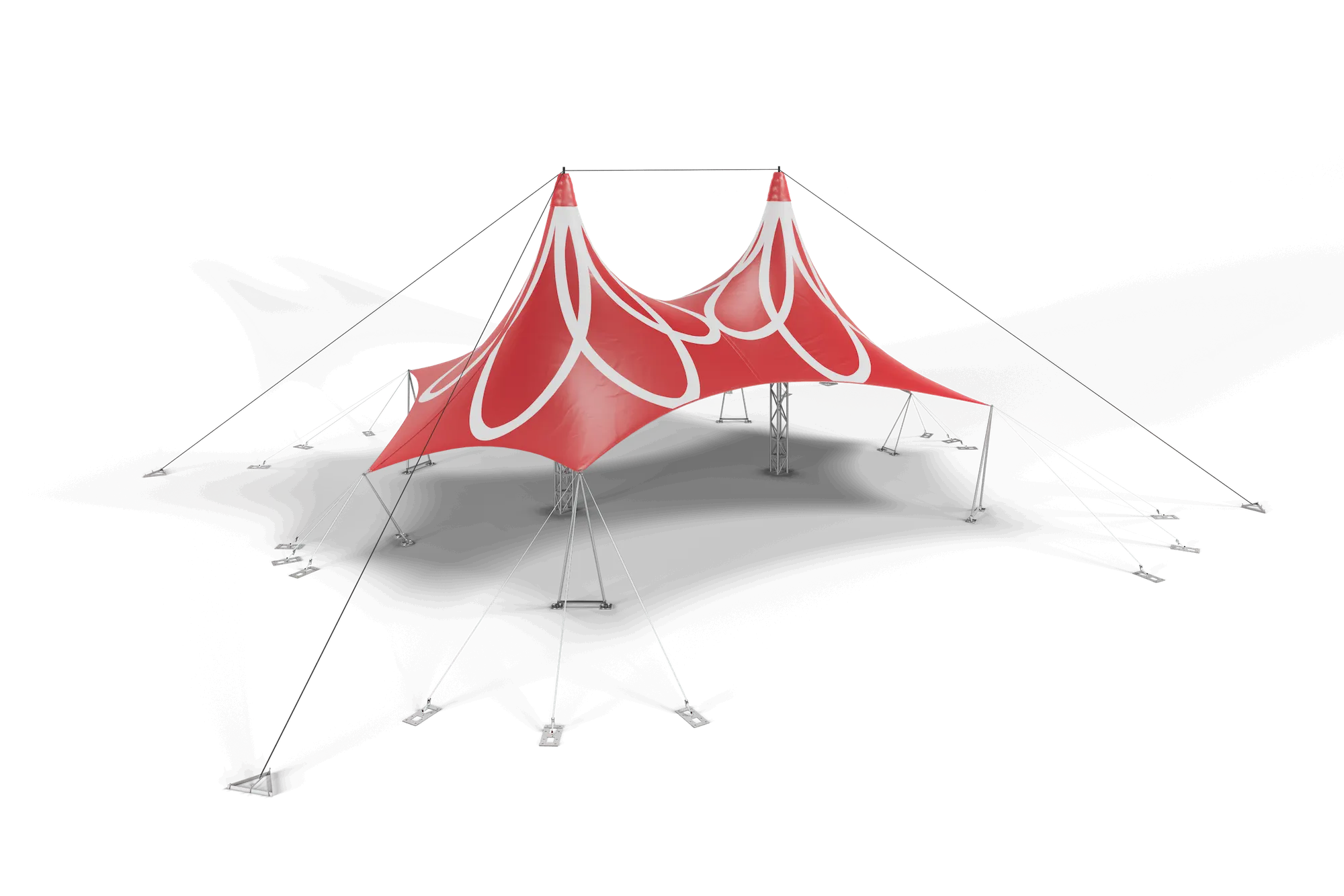 TopTents - Shelter 25x30m Red White