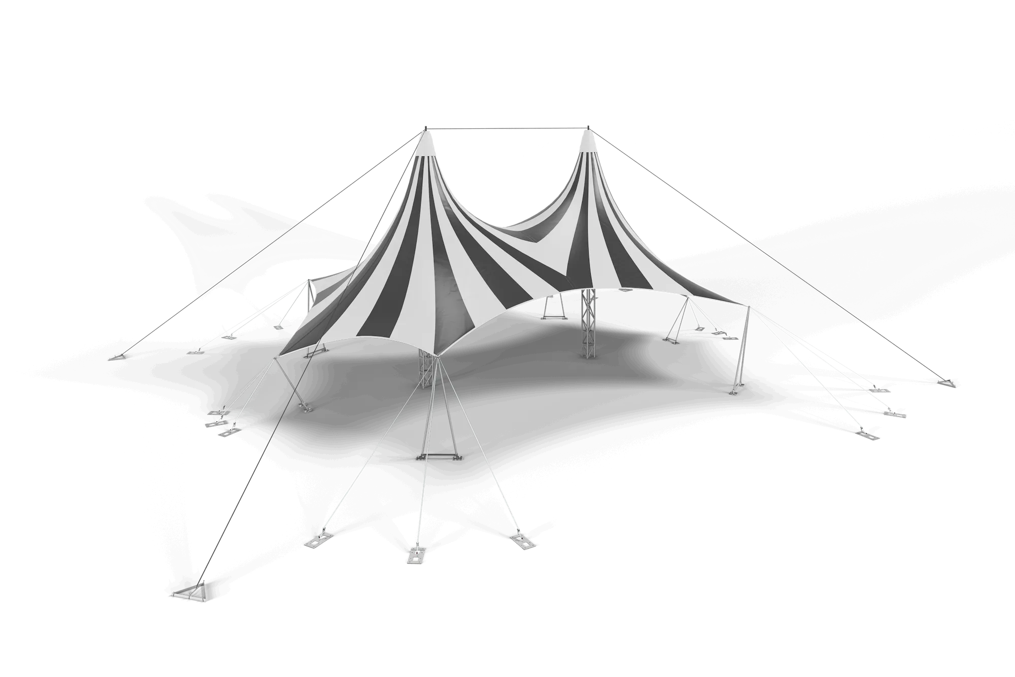 TopTents - Shelter 25x30m Silver Black